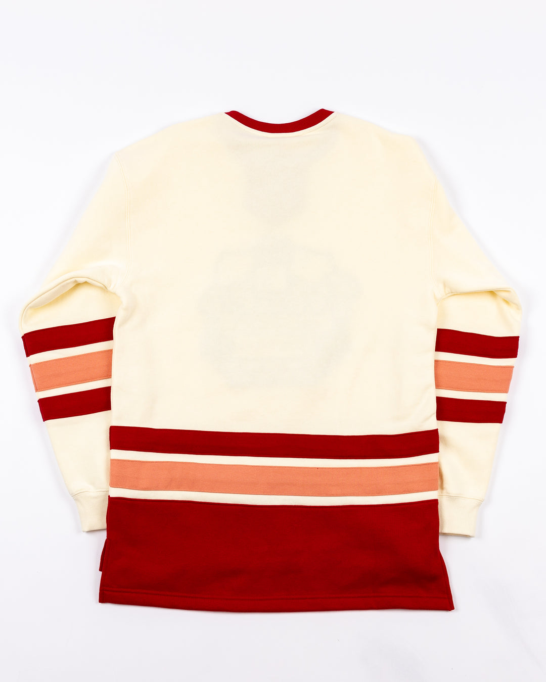 cream Mitchell & Ness crewneck with Chicago Blackhawks Winter Classic NHL logo embroidered on front - back lay flat