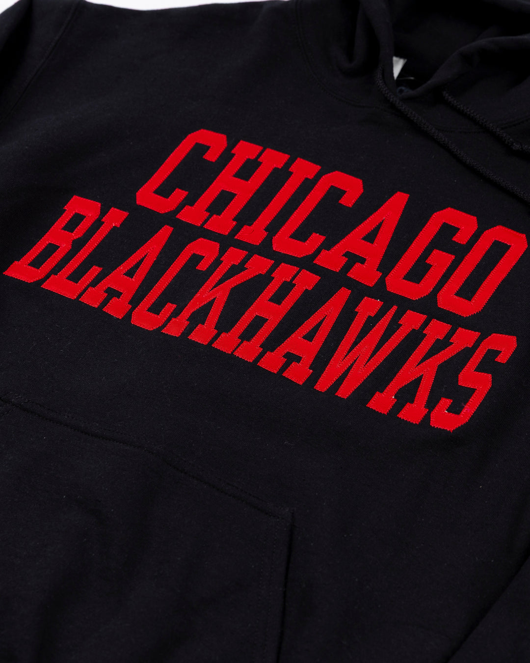 Chicago Blackhawks Twill Applique Hoodie Sweatshirt