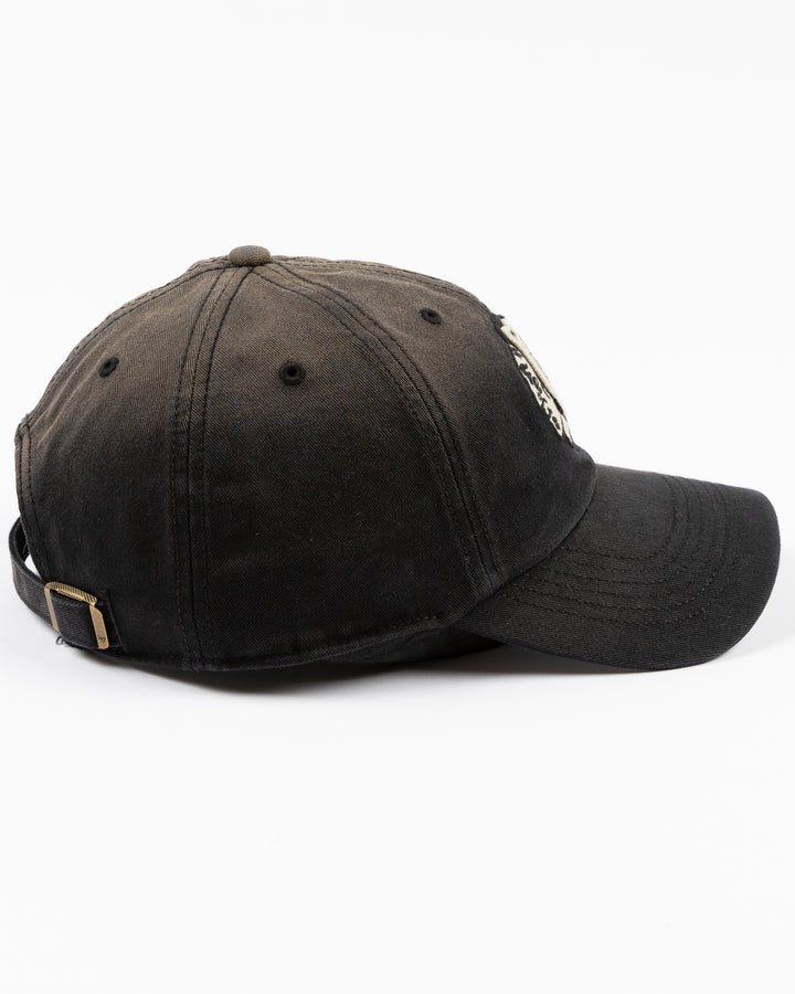 dusted gradient black '47 adjustable cap with tonal embroidered Chicago Blackhawks primary logo on front - right side lay flat