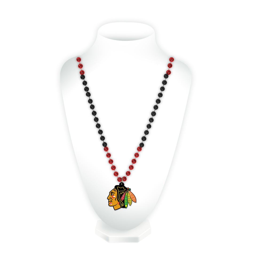 Chicago Blackhawks Logo Beads Necklace