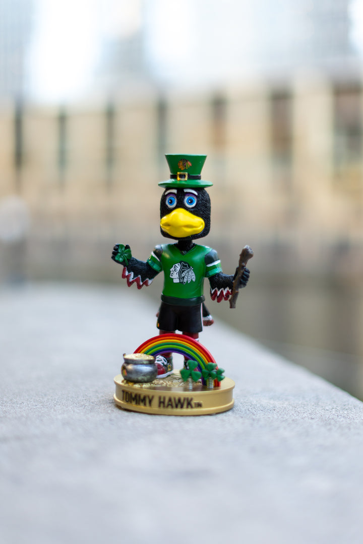 Chicago Blackhawks Tommy Hawk St. Patrick' Day Bobblehead