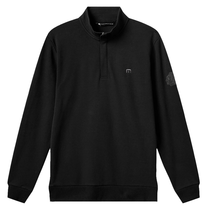 TravisMathew Chicago Blackhawks Cloud Quarter Zip 2.0 - Black