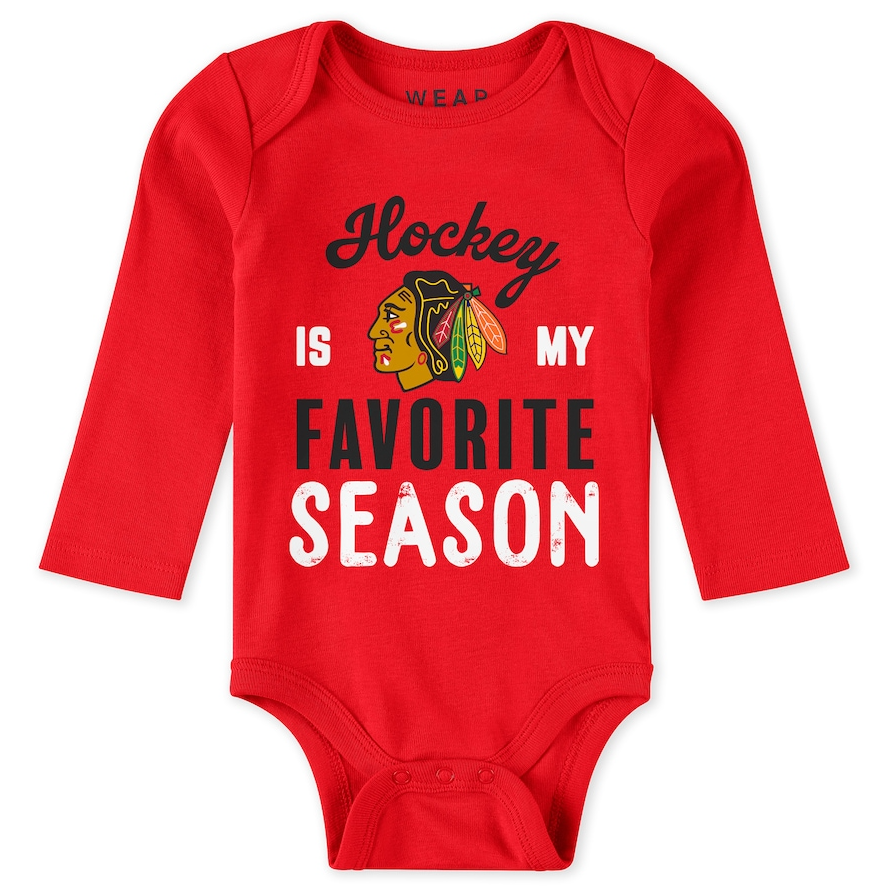 WEAR Infant Chicago Blackhawks 3 Piece Turn Me Around Creeper Set