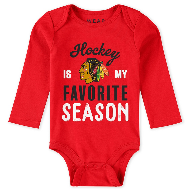 WEAR Infant Chicago Blackhawks 3 Piece Turn Me Around Creeper Set
