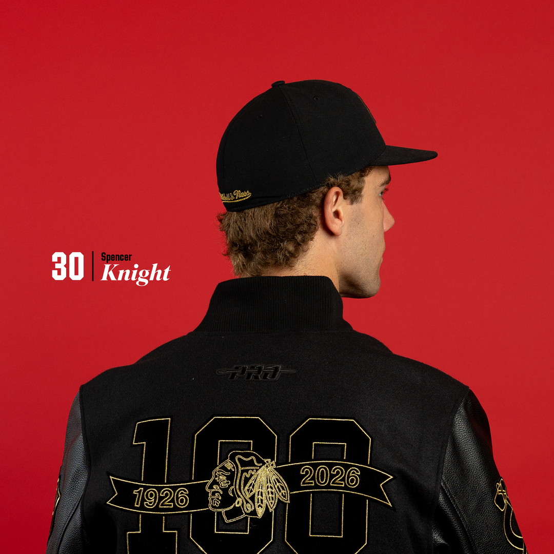 Mitchell & Ness Chicago Blackhawks Centennial Black & Gold Fitted Hat