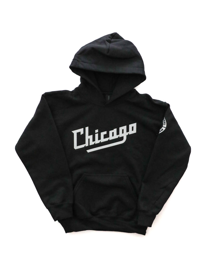Chicago Steel New Logo Youth Black Hooded Sweatshirt