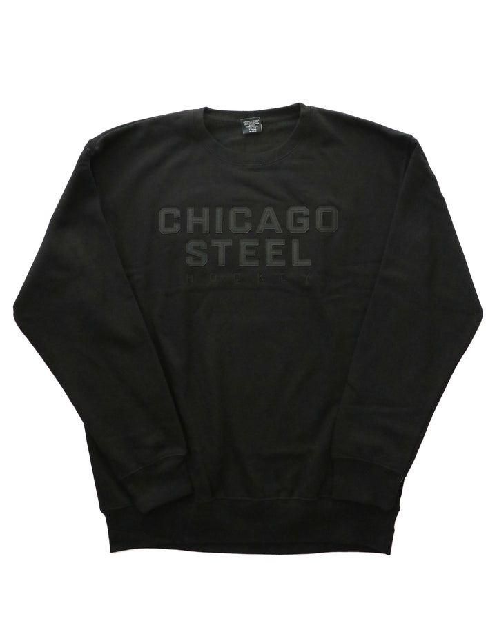 Chicago Steel Black on Black Crewneck
