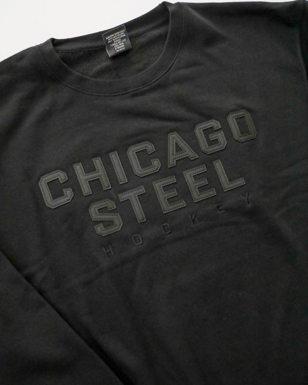 Chicago Steel Black on Black Crewneck