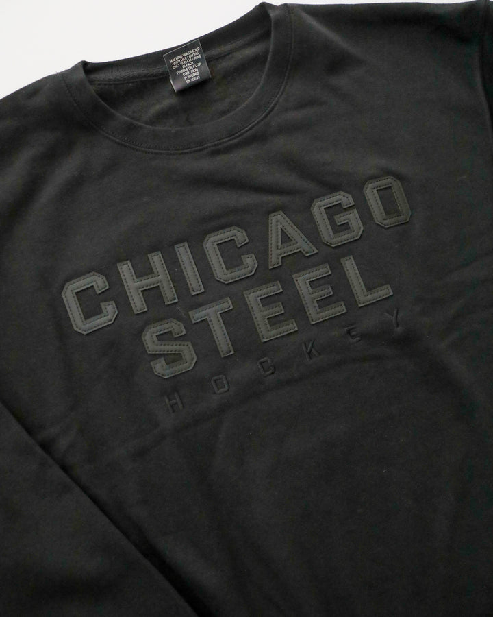 Chicago Steel Black on Black Crewneck