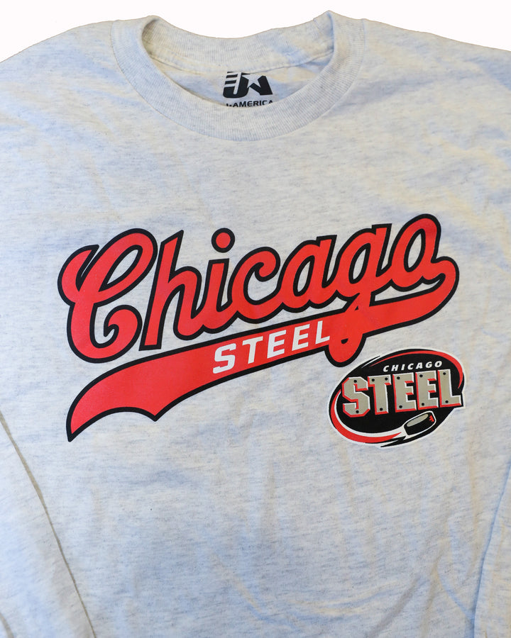 Chicago Steel Ash Long Sleeve Tee