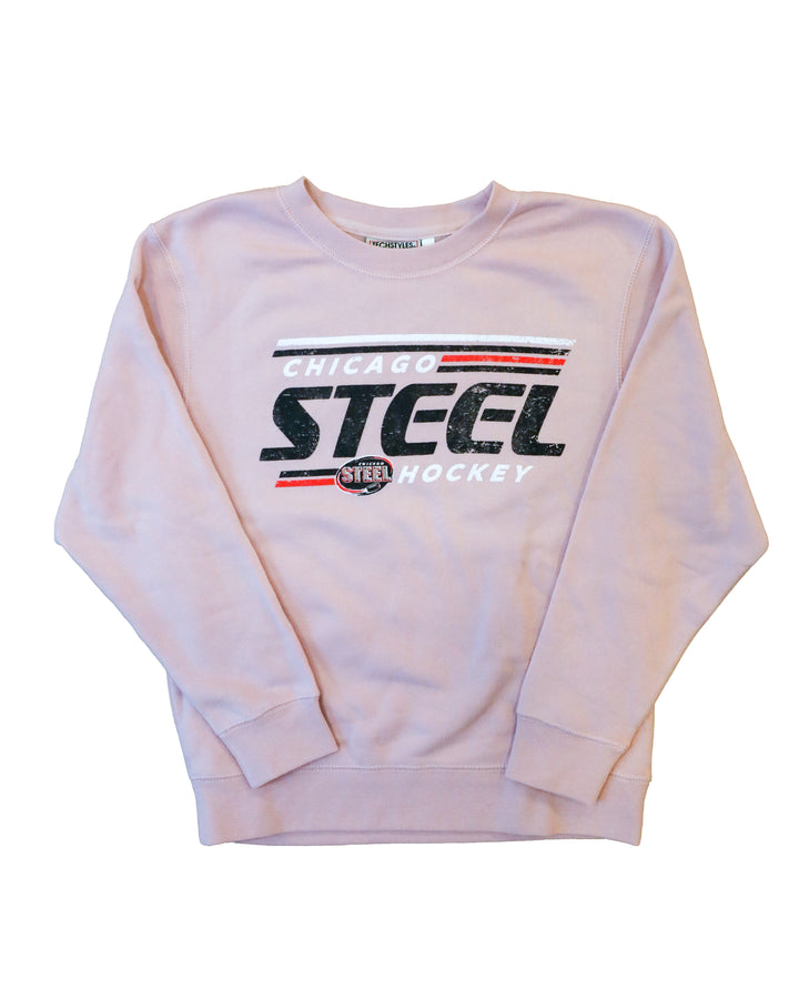 Chicago Steel Youth Pink Crewneck