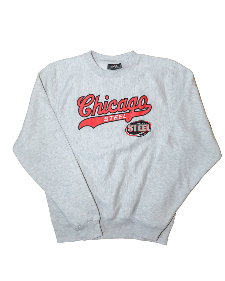 Chicago Steel Script Reverse Weave Crew