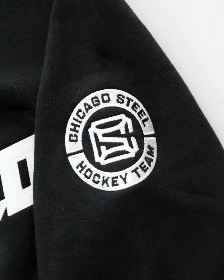 Chicago Steel New Logo Black Hooded Sweatshirt
