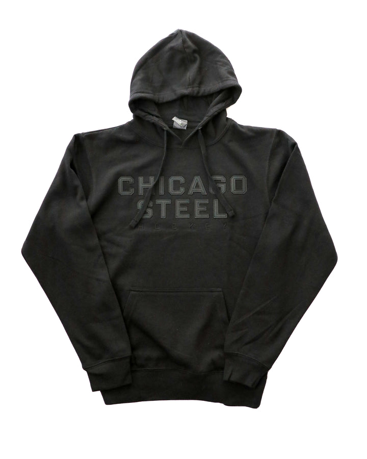 Chicago Steel Black on Black Hoodie
