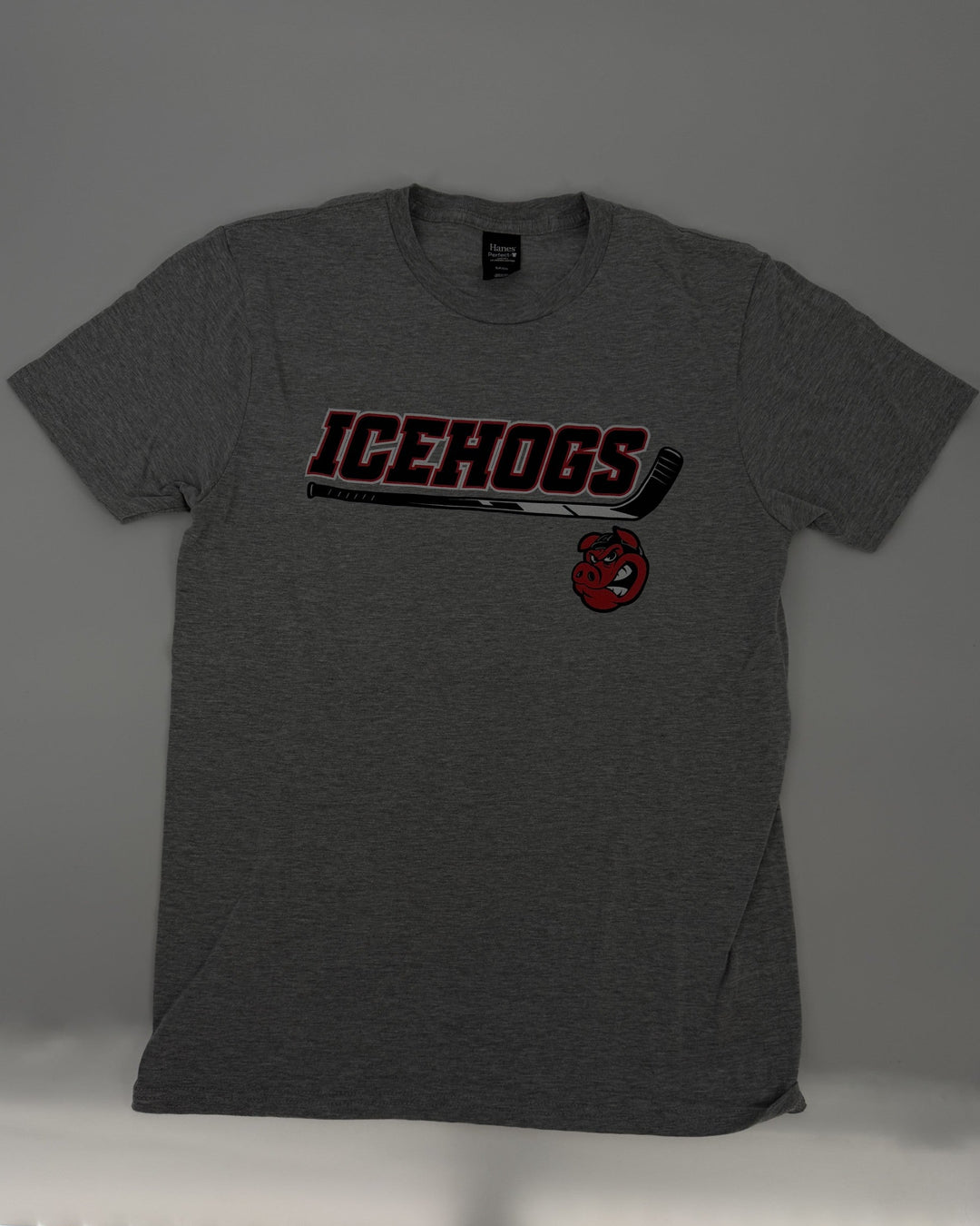 Rockford IceHogs Stick Check Logo Tee