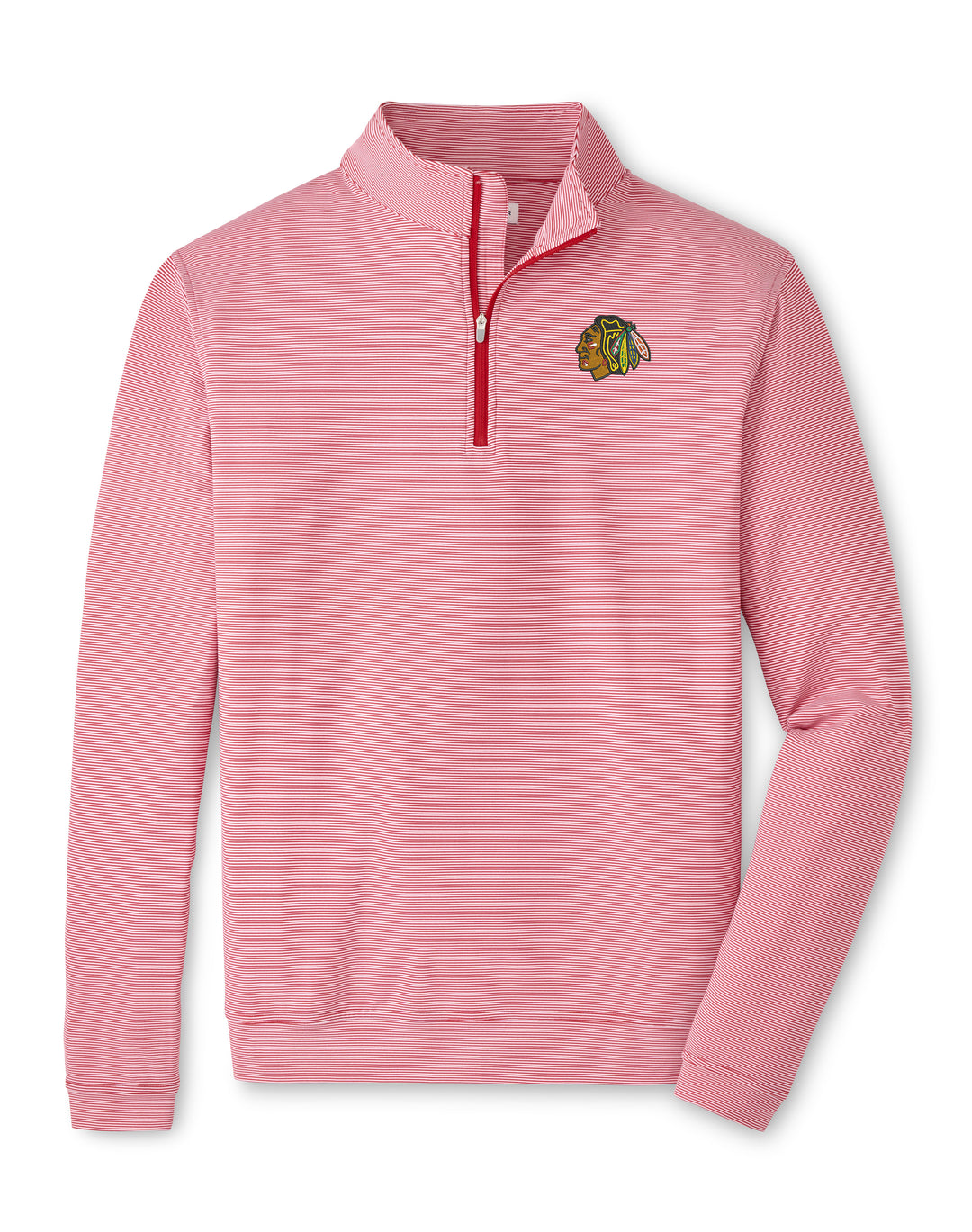 Peter Millar Chicago Blackhawks Perth Sugar Stripe Quarter-Zip