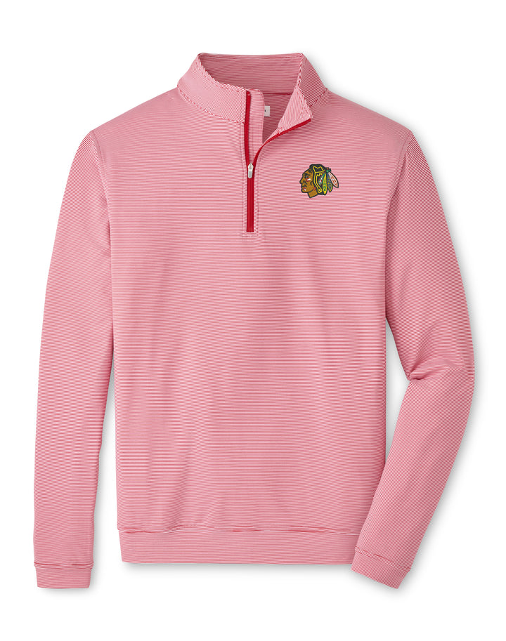 Peter Millar Chicago Blackhawks Perth Sugar Stripe Quarter-Zip