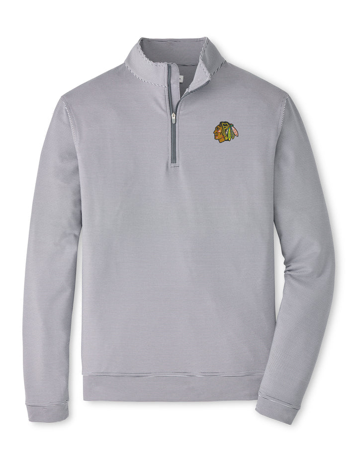 Peter Millar Chicago Blackhawks Perth Sugar Stripe Quarter-Zip