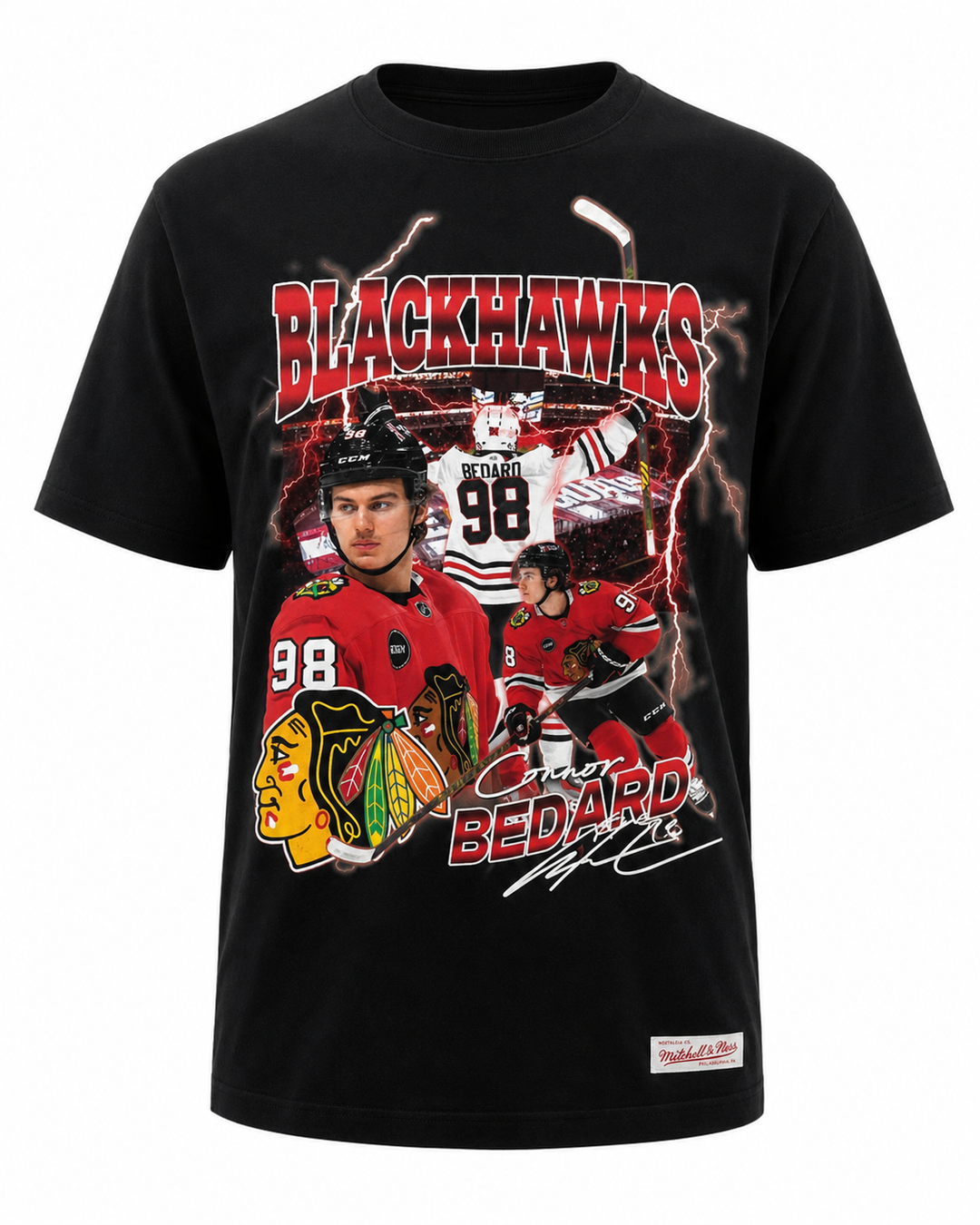 Mitchell &amp; Ness Chicago Blackhawks Connor Bedard Player Graphic Tee