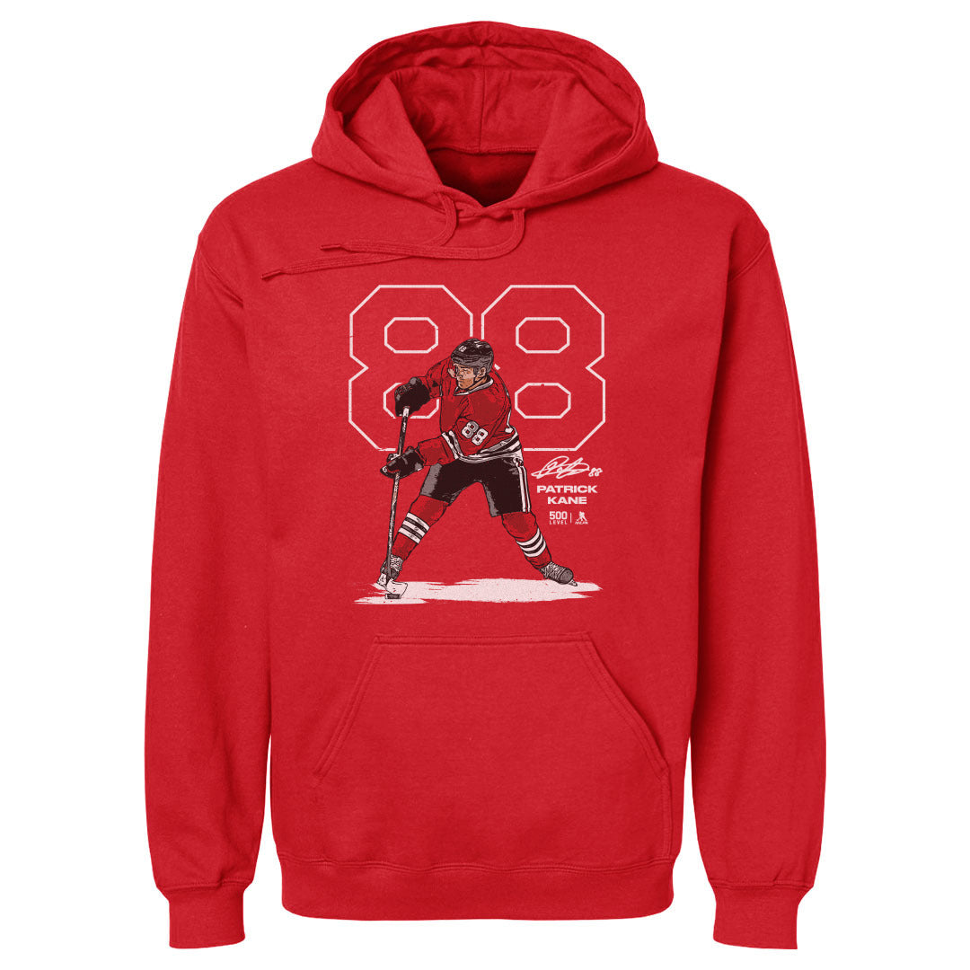 Chicago Blackhawks Patrick Kane Outline WHT Hoodie