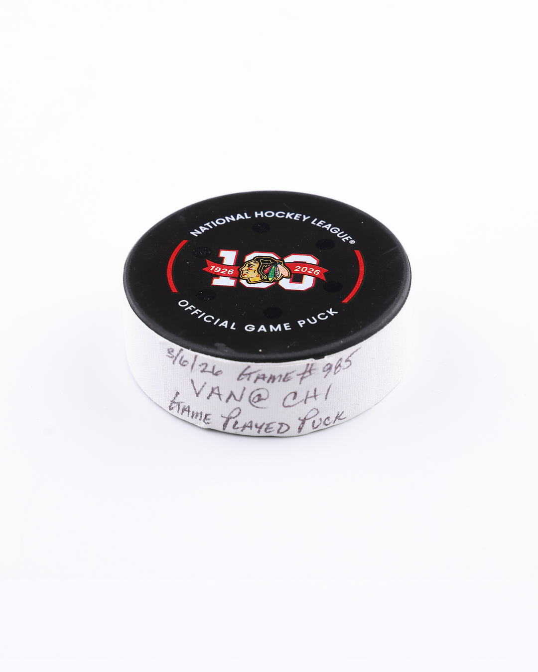 Game-Used Puck 3/6/26 25224