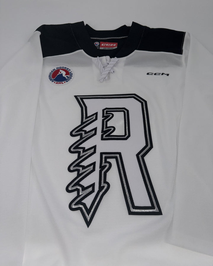 CCM Rockford IceHogs "R" Screw City White Fan Jersey