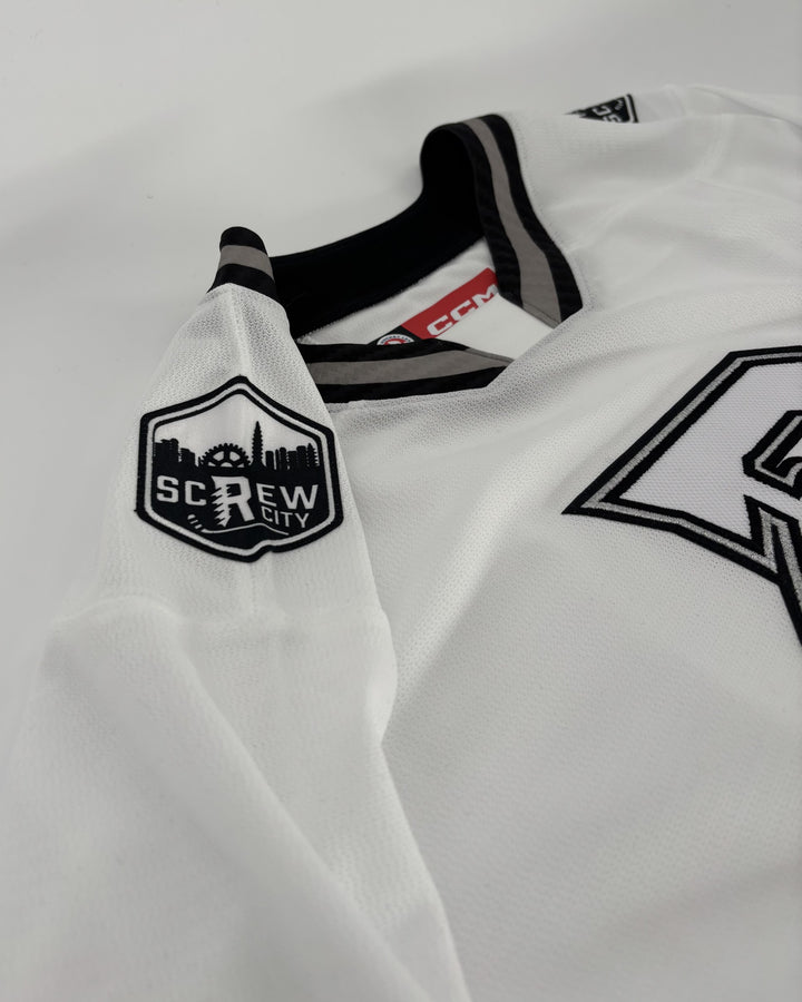 Rockford IceHogs Youth White Screw City CCM Jersey