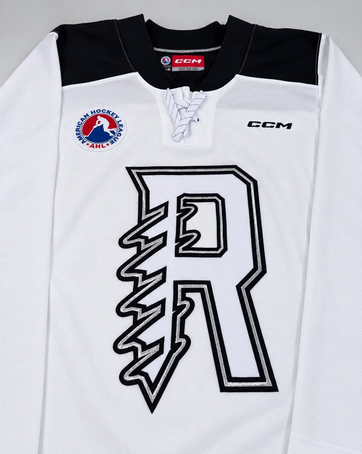CCM Rockford IceHogs "R" Screw City White Fan Jersey