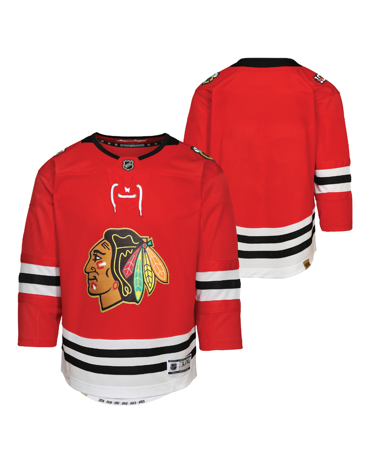 Kids Chicago Blackhawks Centennial Premier Blank Jersey