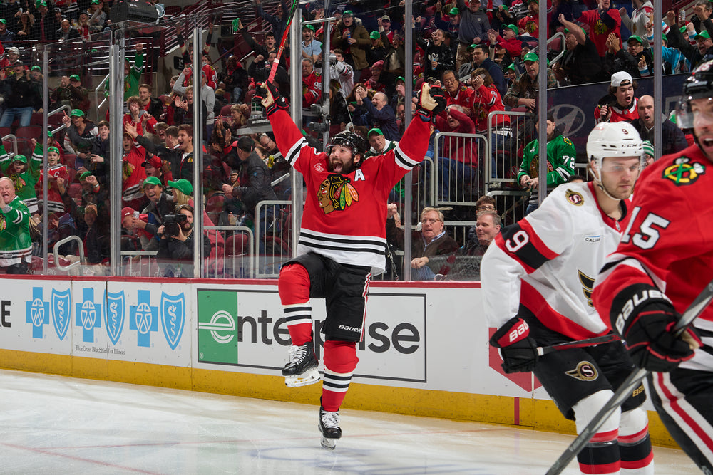 Chicago Blackhawks player Craig Smith celebrating goal scored against Ottawa Senators on 3/5/25
