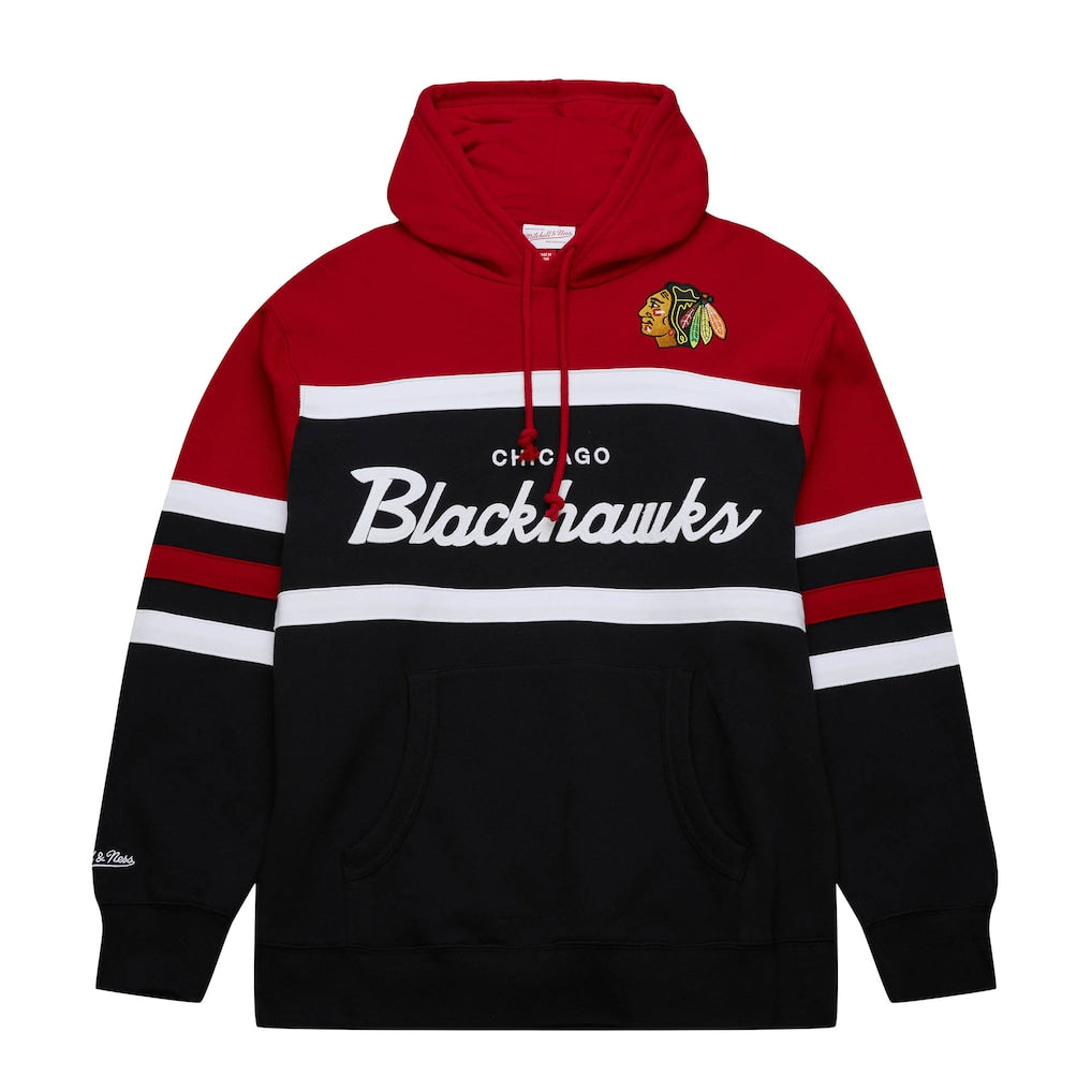 Mitchell &amp; Ness Black Red Chicago Blackhawks Head Coach Hoodie