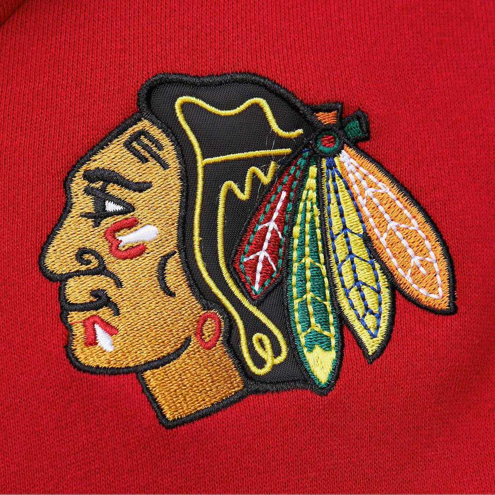 Mitchell &amp; Ness Black Red Chicago Blackhawks Head Coach Hoodie