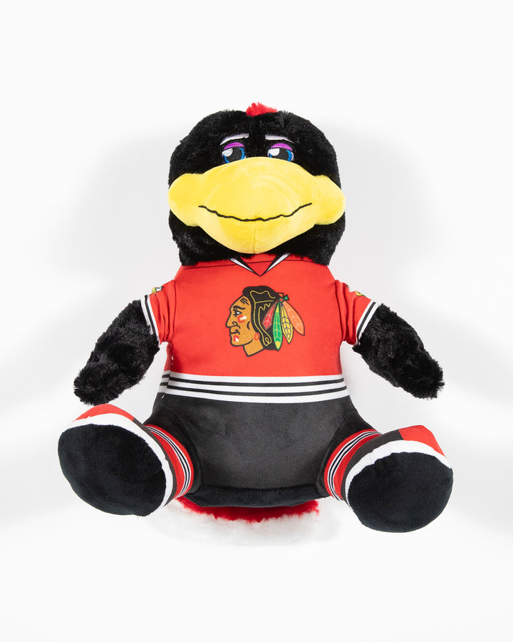 Team Beans Tommy Hawk plush with hidden scarf - front view