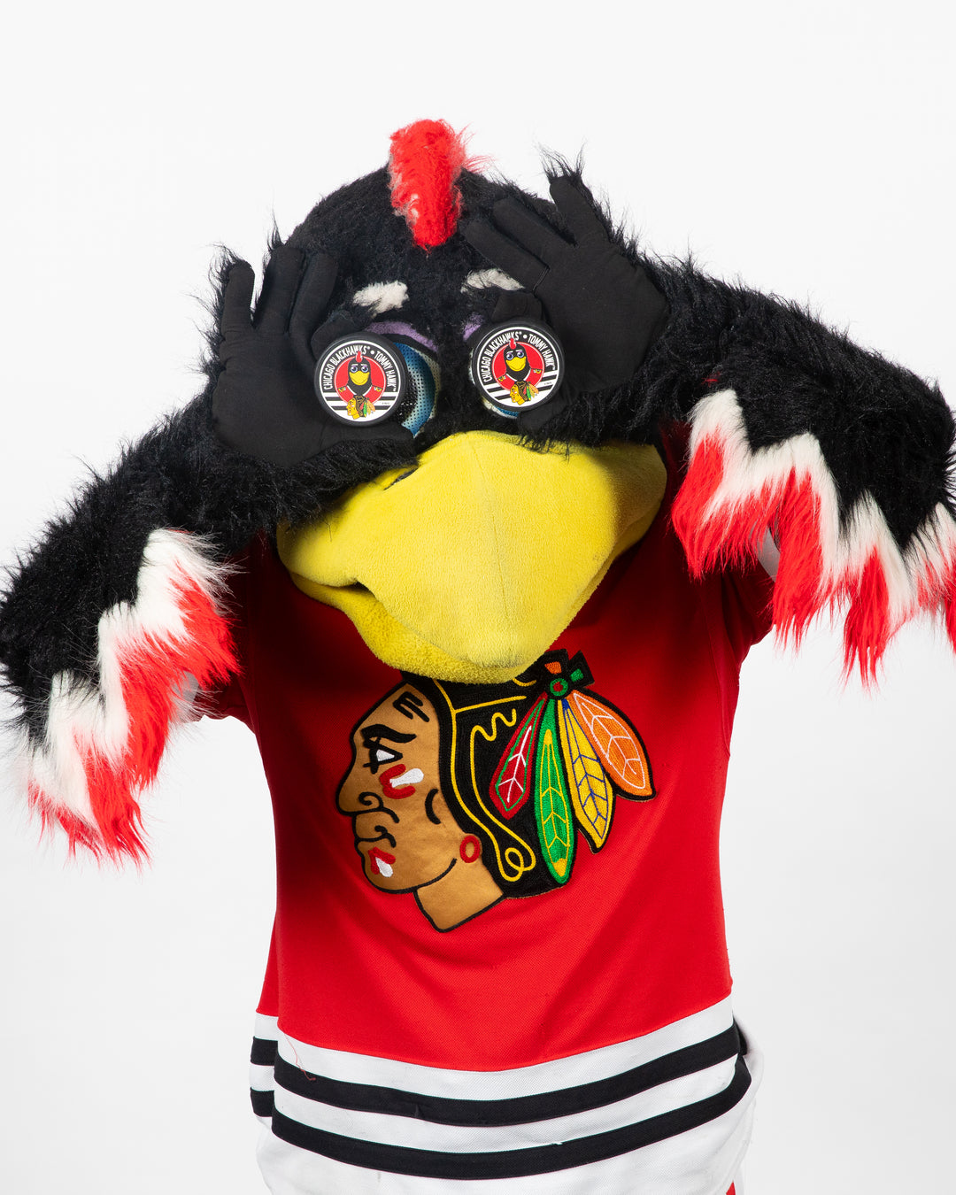 Mustang Chicago Blackhawks Mascot Puck